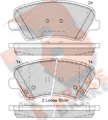 R Brake RB2029-207 - Əyləc altlığı dəsti, əyləc diski furqanavto.az