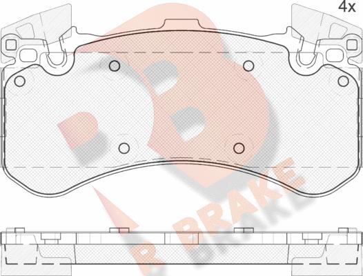 R Brake RB2070 - Əyləc altlığı dəsti, əyləc diski furqanavto.az