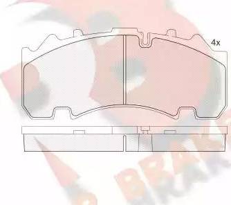 R Brake RB2155 - Əyləc altlığı dəsti, əyləc diski furqanavto.az