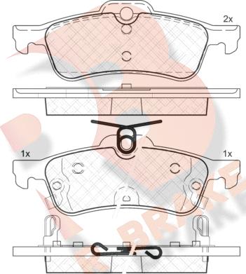 R Brake RB2101 - Əyləc altlığı dəsti, əyləc diski furqanavto.az