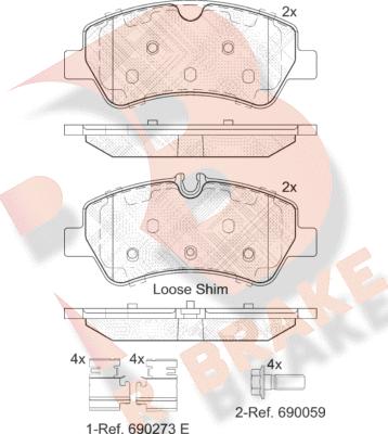 R Brake RB2116 - Əyləc altlığı dəsti, əyləc diski furqanavto.az