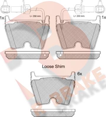 R Brake RB2113-202 - Əyləc altlığı dəsti, əyləc diski furqanavto.az