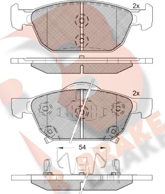 R Brake RB2183 - Əyləc altlığı dəsti, əyləc diski furqanavto.az