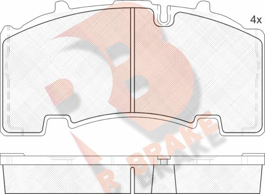 R Brake RB2135 - Əyləc altlığı dəsti, əyləc diski furqanavto.az