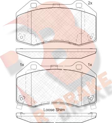 R Brake RB2132 - Əyləc altlığı dəsti, əyləc diski furqanavto.az