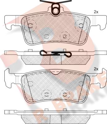 R Brake RB2174-200 - Əyləc altlığı dəsti, əyləc diski furqanavto.az