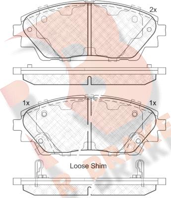 R Brake RB2171 - Əyləc altlığı dəsti, əyləc diski furqanavto.az