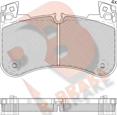 R Brake RB2366 - Əyləc altlığı dəsti, əyləc diski furqanavto.az