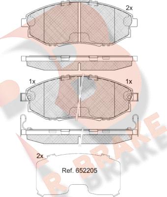 R Brake RB3326 - Əyləc altlığı dəsti, əyləc diski furqanavto.az