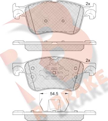 R Brake RB2321-204 - Əyləc altlığı dəsti, əyləc diski furqanavto.az