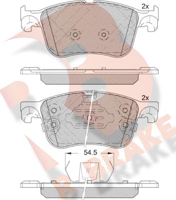 R Brake RB2321 - Əyləc altlığı dəsti, əyləc diski furqanavto.az