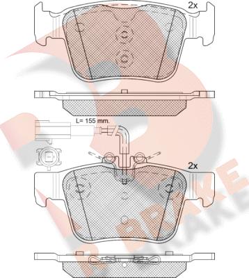 R Brake RB2299 - Əyləc altlığı dəsti, əyləc diski furqanavto.az