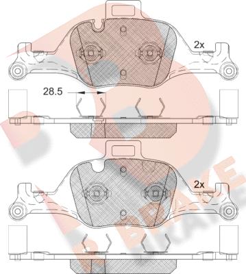 R Brake RB2291 - Əyləc altlığı dəsti, əyləc diski furqanavto.az