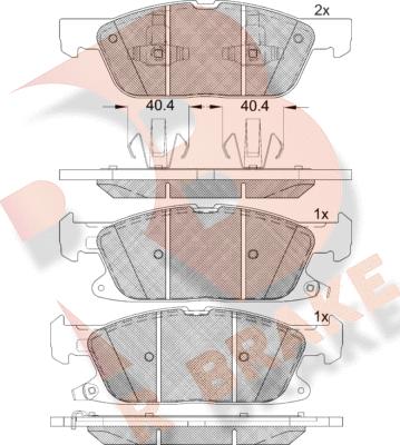 R Brake RB2250 - Əyləc altlığı dəsti, əyləc diski furqanavto.az