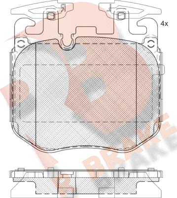 R Brake RB2265 - Əyləc altlığı dəsti, əyləc diski furqanavto.az