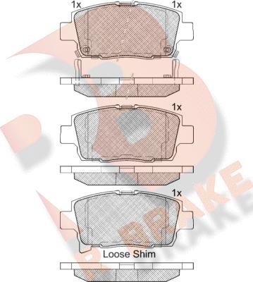 R Brake RB2205 - Əyləc altlığı dəsti, əyləc diski furqanavto.az