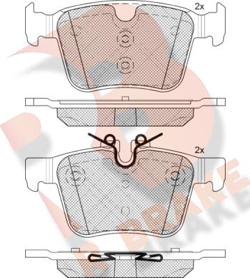 R Brake RB2232 - Əyləc altlığı dəsti, əyləc diski furqanavto.az