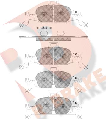 R Brake RB2279 - Əyləc altlığı dəsti, əyləc diski furqanavto.az