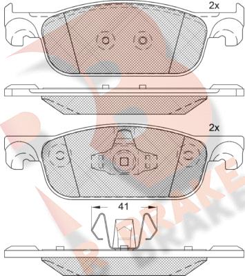 R Brake RB2274 - Əyləc altlığı dəsti, əyləc diski furqanavto.az