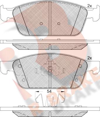 R Brake RB2273 - Əyləc altlığı dəsti, əyləc diski furqanavto.az