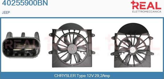 REAL 40255900BN - Elektrik mühərriki, radiator ventilyatoru furqanavto.az