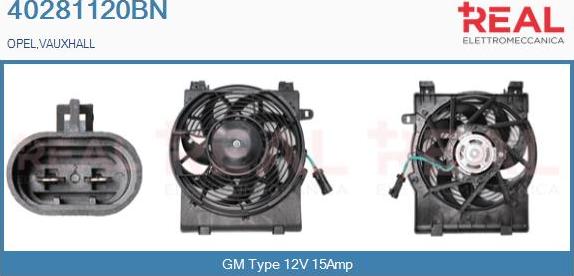 REAL 40281120BN - Elektrik mühərriki, radiator ventilyatoru furqanavto.az