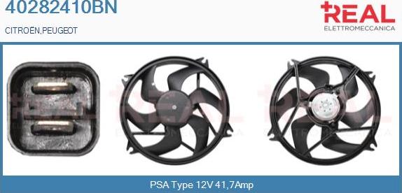 REAL 40282410BN - Elektrik mühərriki, radiator ventilyatoru furqanavto.az