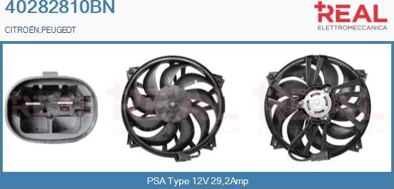 REAL 40282810BN - Elektrik mühərriki, radiator ventilyatoru furqanavto.az