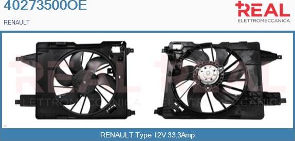 REAL 40273500OE - Elektrik mühərriki, radiator ventilyatoru furqanavto.az
