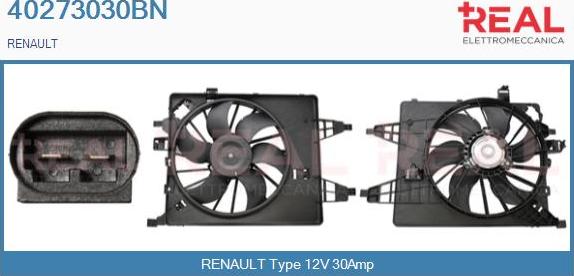 REAL 40273030BN - Elektrik mühərriki, radiator ventilyatoru furqanavto.az