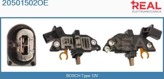 REAL 20501502OE - Gərginlik tənzimləyicisi, alternator furqanavto.az