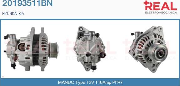 REAL 20193511BN - Alternator furqanavto.az