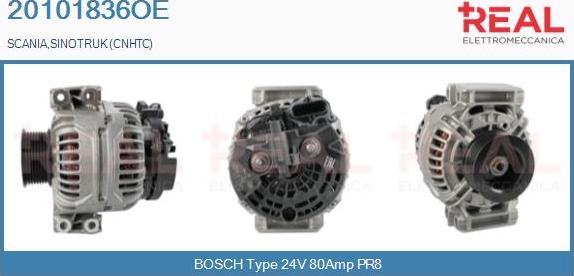 REAL 20101836OE - Alternator furqanavto.az