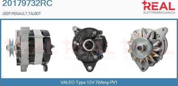 REAL 20179732RC - Alternator furqanavto.az