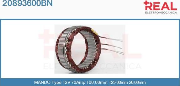 REAL 20893600BN - Stator, alternator furqanavto.az