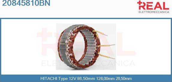 REAL 20845810BN - Stator, alternator furqanavto.az