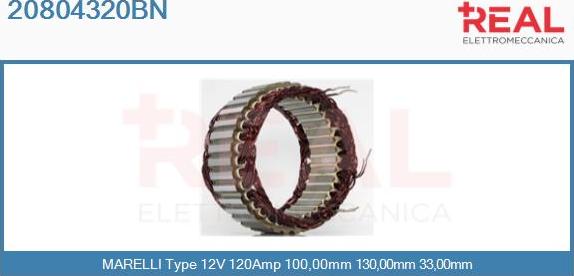 REAL 20804320BN - Stator, alternator furqanavto.az