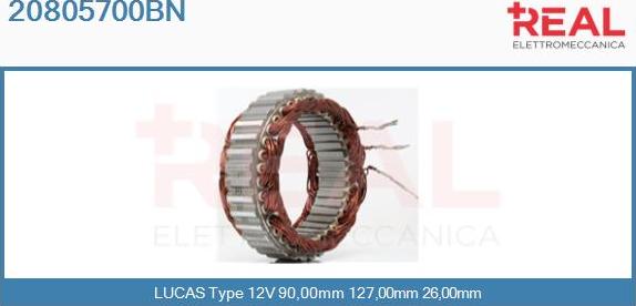 REAL 20805700BN - Stator, alternator furqanavto.az