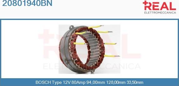 REAL 20801940BN - Stator, alternator furqanavto.az