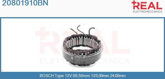 REAL 20801910BN - Stator, alternator furqanavto.az