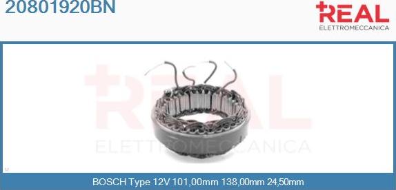 REAL 20801920BN - Stator, alternator furqanavto.az