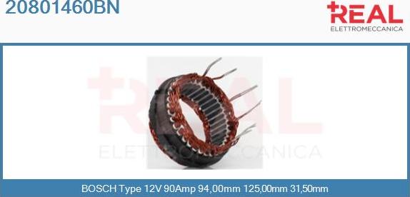 REAL 20801460BN - Stator, alternator furqanavto.az