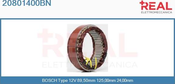 REAL 20801400BN - Stator, alternator furqanavto.az