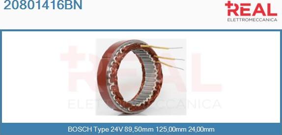 REAL 20801416BN - Stator, alternator furqanavto.az