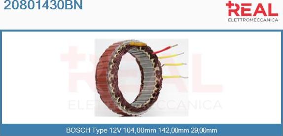 REAL 20801430BN - Stator, alternator furqanavto.az