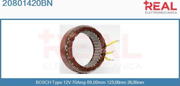 REAL 20801420BN - Stator, alternator furqanavto.az