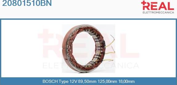 REAL 20801510BN - Stator, alternator furqanavto.az