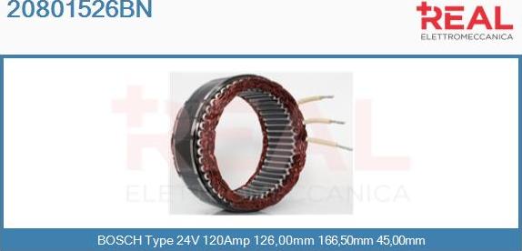 REAL 20801526BN - Stator, alternator furqanavto.az