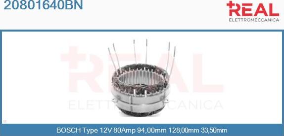 REAL 20801640BN - Stator, alternator furqanavto.az