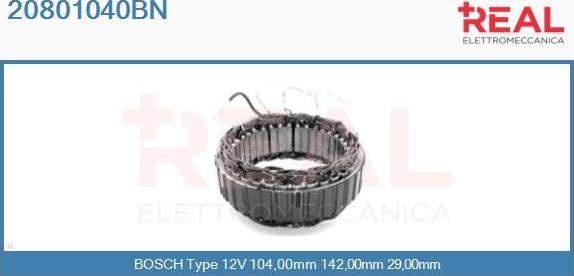 REAL 20801040BN - Stator, alternator furqanavto.az